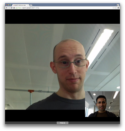 WebRTC video chat: caller